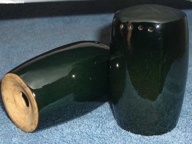 Tall Plainsman shakers glazed onyx black